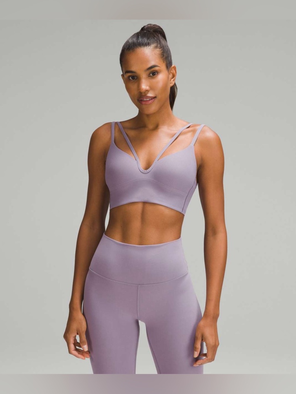 Lululemon Like a Cloud Strappy
Longline Ribbed Bra Light Support B/C Cup A63